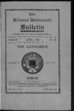 The Atlanta University Bulletin (catalogue), s. II no. 43:1920-21