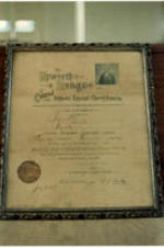 A certificate from the Epworth League of the Colored Methodist Episcopal Church of America, certifying Trinity CME Church in Augusta, Georgia.