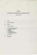 An agenda for the 40th anniversary of the Civil Rights Movement Planning Committee held on March 6th, 2000. 1 page.