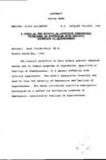 A study of the effects of cognitive therapeutic techniques in depression with specific attention to hopelessness, 1995
