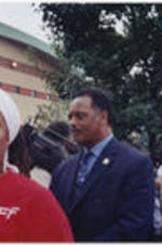 Reverend Jesse Jackson at the commemoration event marking the opening of the International Civil Rights Walk of Fame in Atlanta, Georgia.