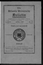The Atlanta University Bulletin (catalogue), s. II no. 35:1918-19