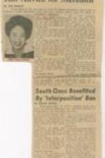 "A Veteran of Little Rock has Advice for Meredith" article on Mrs. Daisy Bates giving advice to James Meredith on integration. 1 page.