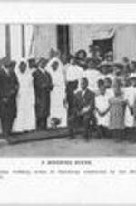 A Christian wedding scene at Garraway conducted by the missionaries.