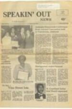 Articles and photos from "Speakin' Out News" on the Alabama Democratic Conference. 2 pages.