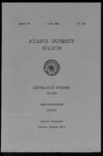 The Atlanta University Bulletin (catalogue), s. III no. 142;1967-1968; Announcements 1968-1969