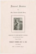 A funeral program for Lauvinia Franklin Berry.