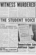 Student Nonviolent Coordinating Committee (SNCC) newsletter, The Student Voice, Vol. 5 No. 4.