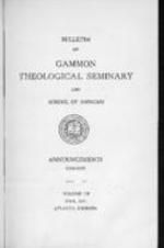 Bulletin of Gammon Theological Seminary and School of Missions Announcements 1935-1936, Vol. LII