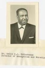 Portrait of Dr. Gaius H. J. Thibodeaux. Written on recto: Dr. Gaius H. J. Thibodeaux, Director of Evangelism and Worship.