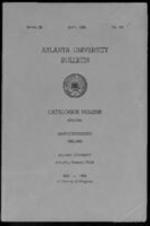 The Atlanta University Bulletin (catalogue), s. III no. 130;1964-1965; Announcements 1965-1966
