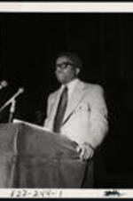 A man, possibly surnamed Brantley, speaking at an unidentified event.