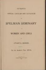 Catalog of Spelman Seminary 1895-1896