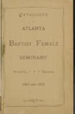 Catalog of Spelman Seminary 1882-1883