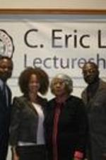 Lucy Lincoln stands with Dr. Phillip Dunston and others.