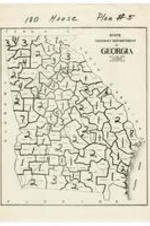 Map of the counties of Georgia. Written on recto: 195 House Plan #5.