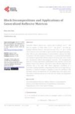 Block Decompositions and Applications of Generalized Reflexive Matrices