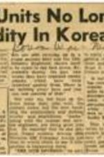 "Mixed Units No Longer an Oddity in Korean War" article about integration of Black and White troops in the Korean War, specifically Whites being sent to serve in the "all colored" 24th Infantry Regiment.