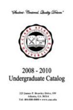 Clark Atlanta University Undergraduate Catalog, 2008-2010