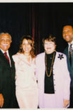 Joseph and Evelyn Lowery are shown with others posing for a picture at the 2005 Voting Rights Act Prayer Breakfast.