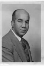 A portrait of James A. Boyer. Written on verso: Dr. James A. Boyer, AU English Graduate Administrative Dean, St. Augustine's College, 1950