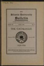 The Atlanta University Bulletin (catalogue), s. III no. 3: June 1930