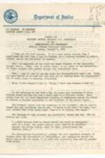 A copy of a speech given by Attorney General Nicholas Katzenbach at the Emancipation Day Ceremonies discussing civil rights, discrimination, and civic participation. 8 pages.