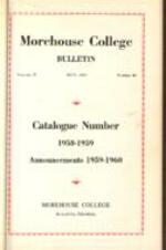 Morehouse College Catalog 1958-1959, Announcements 1959-1960, May 1959