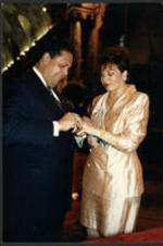 Maynard and Valerie Jackson at a vow renewal ceremony.