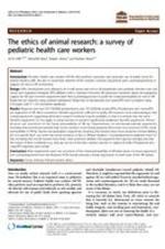 The Ethics of Animal Research: A Survey of Pediatric Health Care Workers