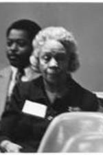 An audience member listens to a presentation at the Conference to Access the State of Black Arts and Letters in Chicago, IL. May 26-28, 1972.