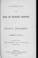 Catalogue of the Normal and Preparatory Departments of Atlanta University, 1871-72