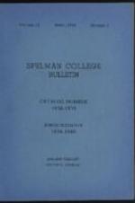 Spelman College Bulletin 1938-1939