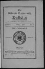 The Atlanta University Bulletin (catalogue), s. II no. 51:1922-23