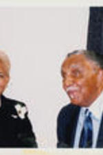 Atlanta Mayor Shirley Franklin and Joseph E. Lowery are shown posing for a picture.