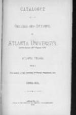 Catalogue of the Officers and Students of Atlanta University, 1881-82