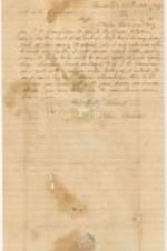 A letter to Seth Thompson from John Brown concerning the receipt of money. 2 pages.
