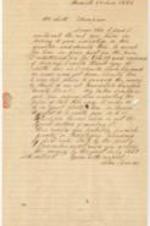 A letter to Seth Thompson from John Brown regarding the sale of cattle and pork. 1 page.
