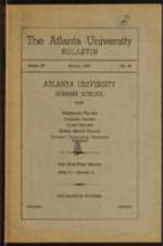 The Atlanta University Bulletin (catalogue), s. III no. 69: Summer School, March 1950