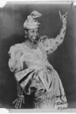 Ethel Waters in costume for "As Thousands Cheer." Written on recto: To Loyd Jia[?]. Ethel 9/3/34. Written on verso: Ethel Waters in "As Thousands Cheer" 1934