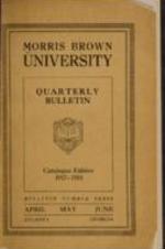 Morris Brown College Catalog 1917-1918