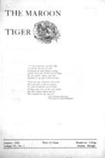 The Maroon Tiger, 1929 January 1