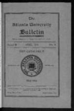 The Atlanta University Bulletin (catalogue), s. II no. 11: 1912-1913