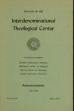 Bulletin of the Interdenominational Theological Center Vol. 4, May 1962