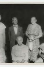 Group portrait of five women and one man. Written on verso: Atlanta Univ. Alumni, L to R front, Mrs. J.E. Tate, standing L to R, Mrs. Josephine Murphy, Mr. G. A. Towns, Mrs. Towns.