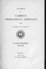 Bulletin of Gammon Theological Seminary and School of Missions Announcements 1933-1934, Vol. L