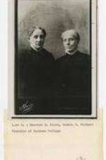Group portrait of women; written on recto: L to R, Harriet E. Giles, Sophia B. Packard, Founders of Spelman College