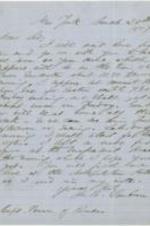 A letter to John Brown from Franklin B. Sanborn, about travel between Boston, Worcester, and Washington. 2 pages.