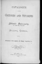 Catalogue of the Officers and Students of Atlanta University, 1876-77