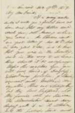 A letter to John Brown from Franklin B. Sanborn, regarding the state of affairs in Kansas. 3 pages.